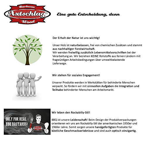 Axtschlag Räucherchips 4er Probier-Set, je 240 g Hickory, Kirsche, Buche, Apfel Wood Chips für besondere Rauch- und… – Bild 7