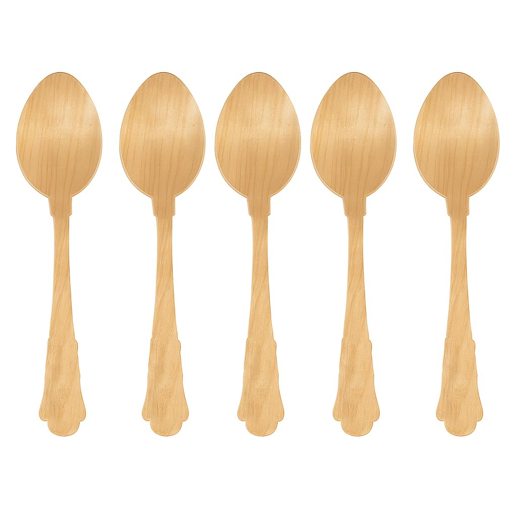 Photo 1 of Concession Essentials Wooden Spoons. Eco-Friendly, Wooden Spoons. Wooden Disposable Spoon 7.75 Inches. Pack of 100 Count, Natural Brown.