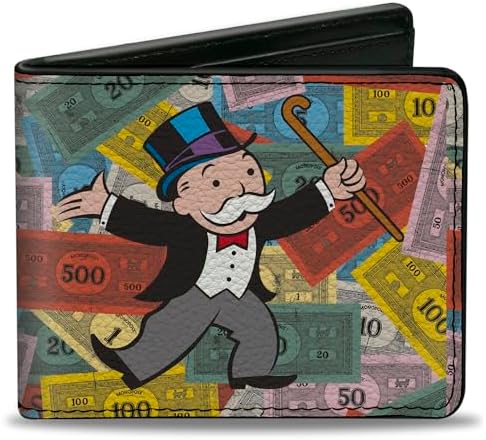 Amazon.com: Buckle-Down Hasbro Wallet, Bifold, Mr Monopoly Rich