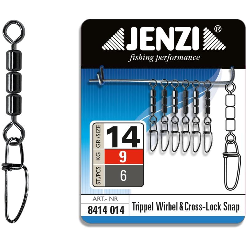 Jenzi High Speed Pegs with Fastlock Carabiner, Balck Nickel, Size 14, 9 kg, Size: 14