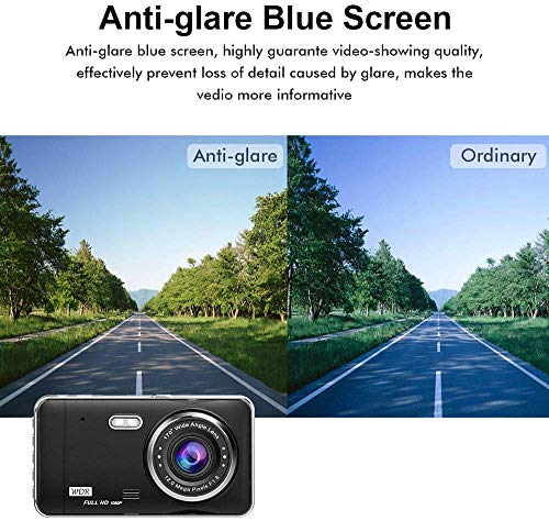 RTMOK 1080P Dash Camera Front and Rear 4'' IPS Screen Dual Dashboard Camera Recorder for Cars with Loop Recording G-Sensor 170° Wide Angle Night Vision and Parking Mode