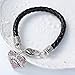 DIABETIC Awareness Alert Charm Womens Bracelet, Silver Tone (Pink Rhinestones)
