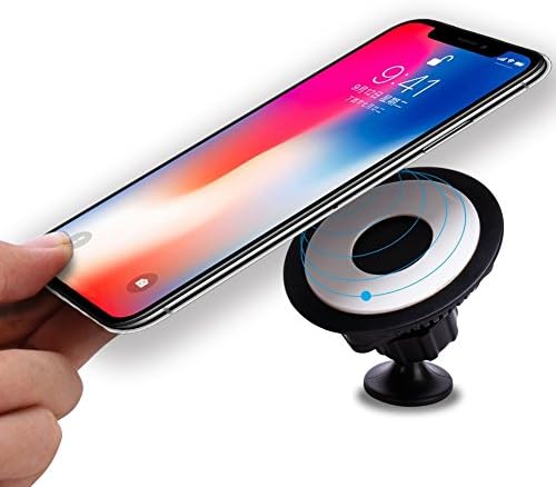 YAN203 Fast Wireless Car Charger,Car Air Vent Dashboard Holder Mount for Apple iPhone X/iPhone 8/8 Plus, Samsung Galaxy Note 8/Note 5, S6 S7 Edge S8 S8+,and All Qi-Enabled Phone Both In Car (Black)