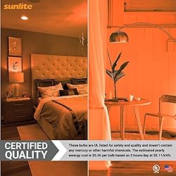 Sunlite 40472 LED A19 Colored Light Bulb, 3 Watts