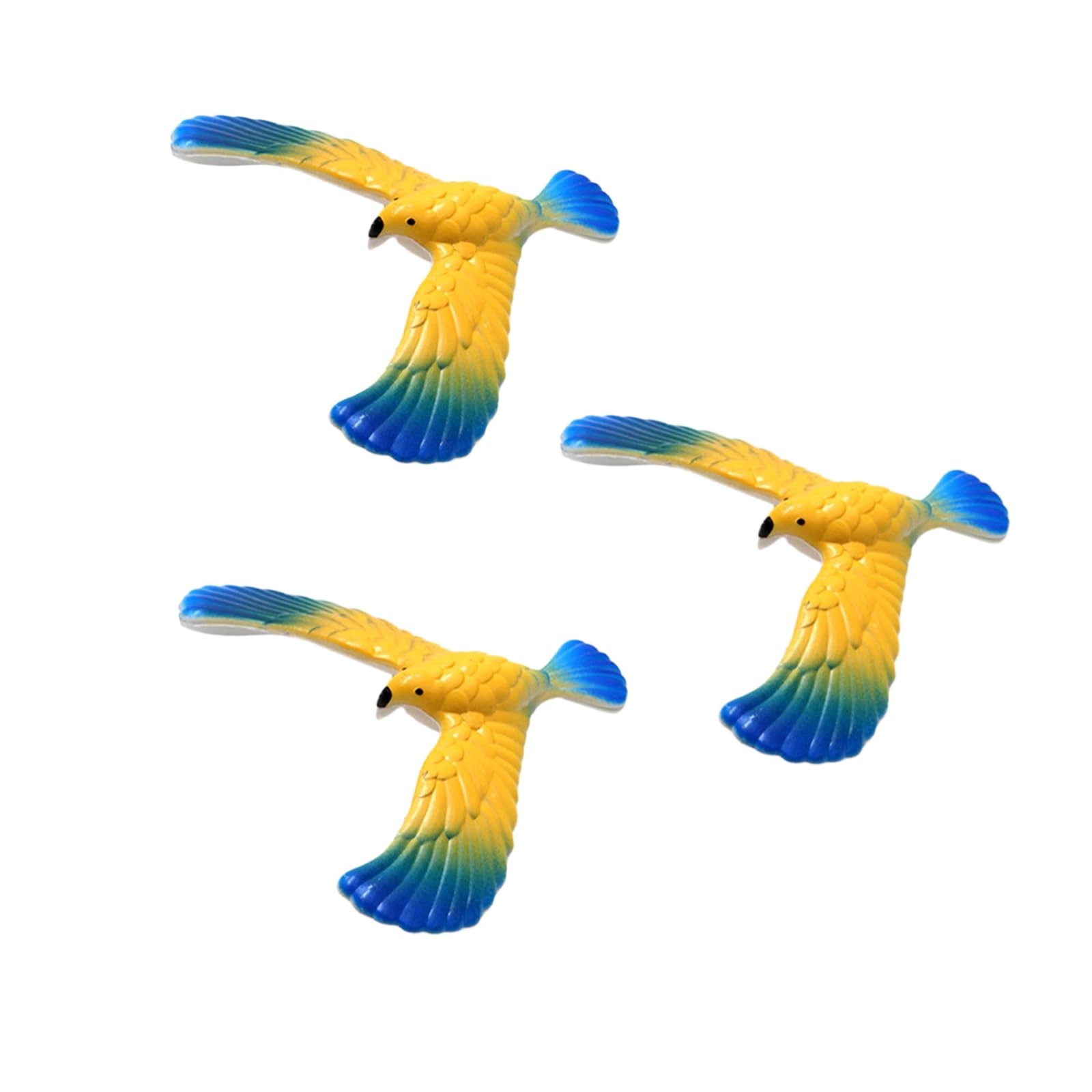 3Pcs Balance Bird Toy, Balancing Bird Clear Triangle Stand, Classic Educational Toys, Toy Bird That Can Balance Gravityy Finger for Adults, Eagles Stocking Stuffers Parties Favors Science Kits