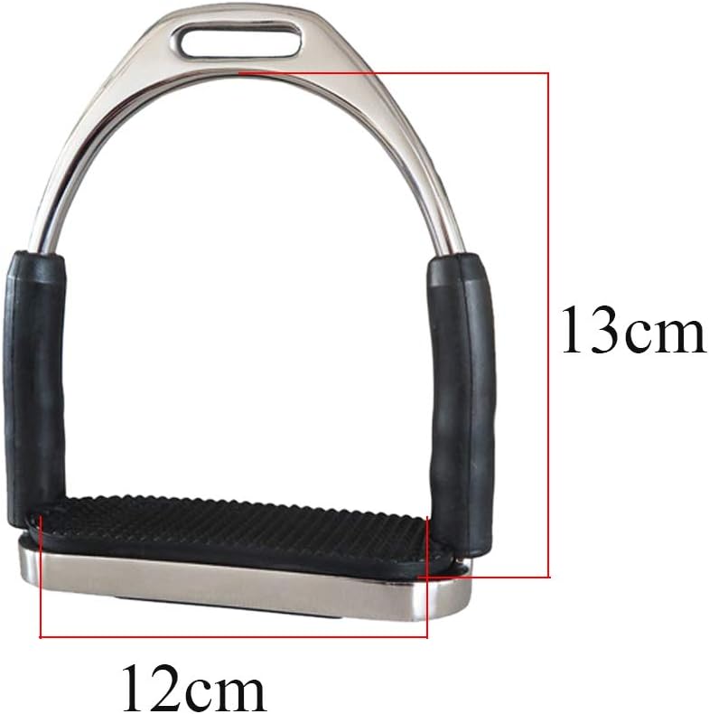 2PCS Horse Stirrup High Strength Horse Riding Stirrup Safety Folding Stainless Steel with Non-slip Rubber Pad For Outdoor Sport - Image 5