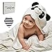 EXTRA absorbent Organic bamboo baby hooded bath towel - Super soft hooded towel gift set - Toddler bath Towel with Infant Bandana bib