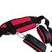 REDQIN Premium Nylon Re-straints Kit Ankle & Wrist & Thigh Leg Re-s-traint System (Red & Black)