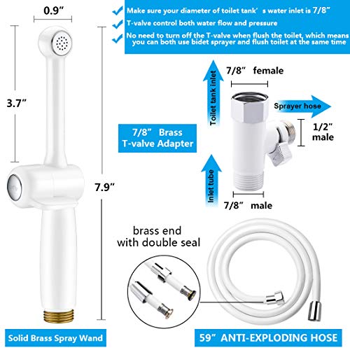 Handheld Bidet Sprayer for Toilet,SonTiy Cloth Diaper Sprayer for Toilet Muslim Shower,Jet Spray for Toilet Seat with… - Image 3
