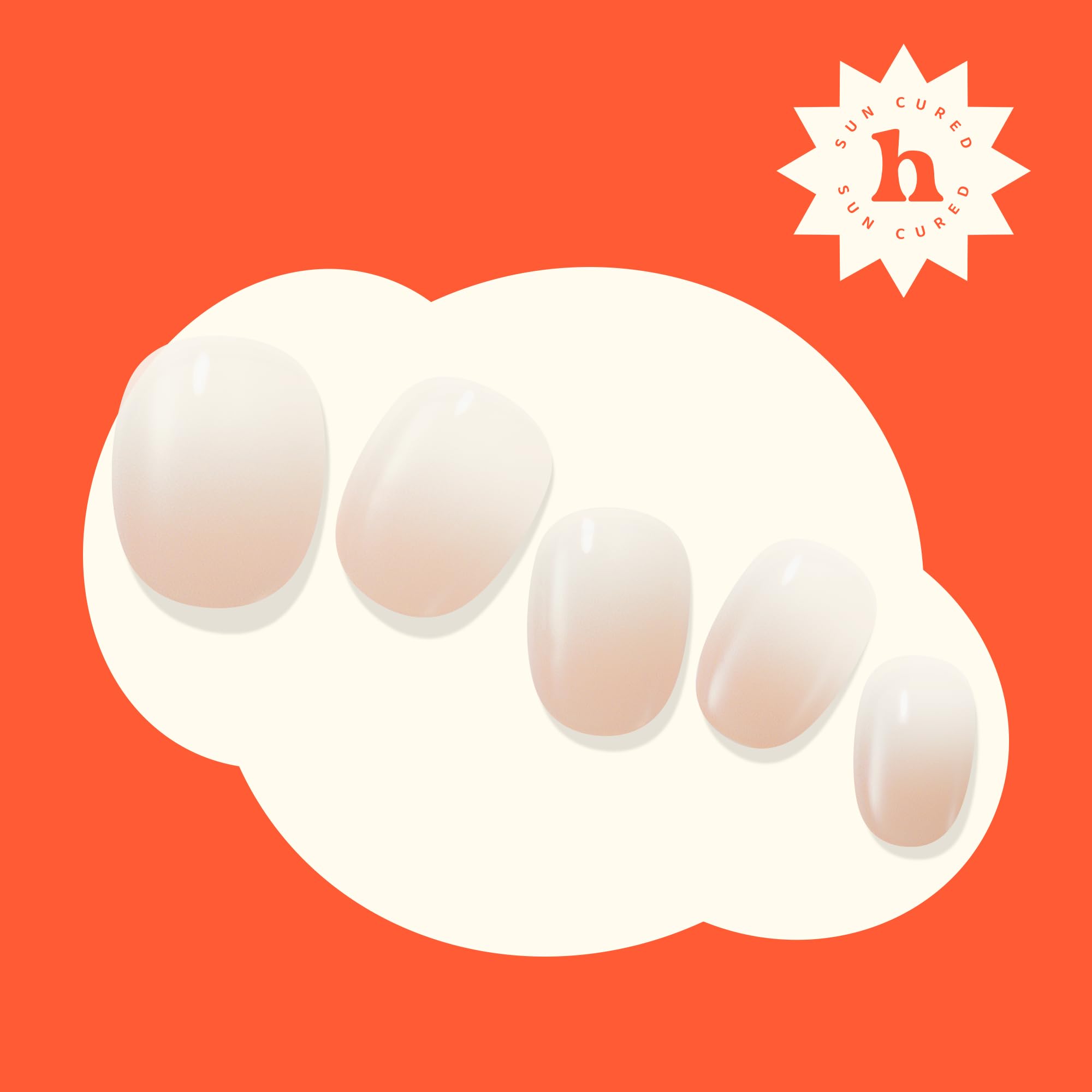 Heyhae Semi Cured Gel Nail Strips | Sun Cured Gel Nail Wraps No LED Lamp Needed Easy Apply & Remove | Includes 28 strips, 1 Prep Pad, 1 Nail File & 1 Wooden Stick - Hey, Sleepover Tonight? - Image 5