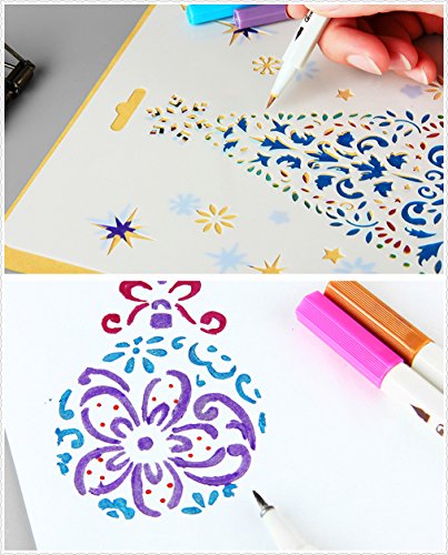 Sunflower Metallic Marker Pens, For Card Making,DIY Photo Album, Use On Any Surface-Paper,Glass,Plastic,Pottery,Wood (Brush Tip)，Set of 10 Colors - Thumbnail 3