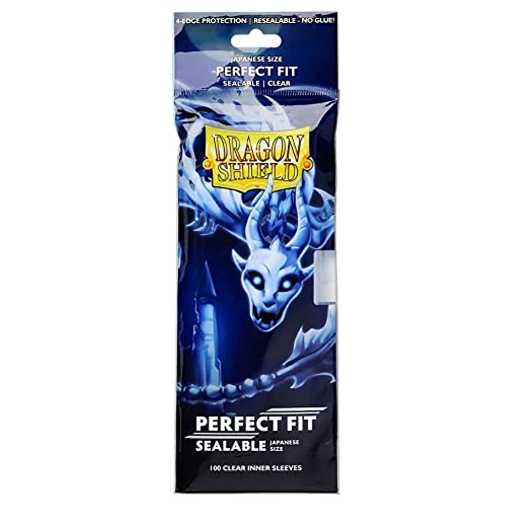Dragon Shield 10 Pack Japanese Size Clear Sealable Inner Sleeves - 100 Sleeves Per Box, Perfect Fit For Mini Cards - View #2