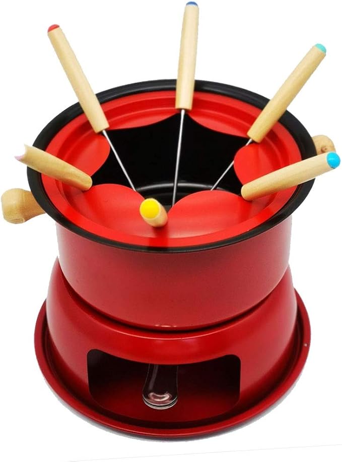 AZHF Stainless Steel Fondue Set for Cheese, Meat, Chocolate