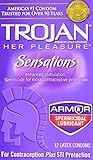 Trojan Her Pleasure Sensations Spermicidal Condoms, 12 Count