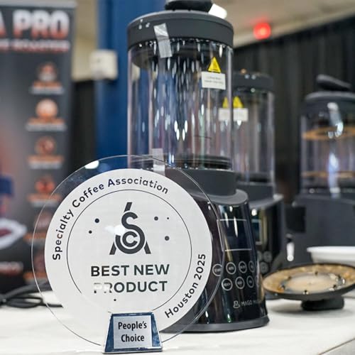 MAGO MAGA Smart Home Coffee Bean Roaster, Digital Display Auto and Manual Mode, Capacity 300g Ultra Low Smoke Shell Collection, Clear Display, Auto Cooling