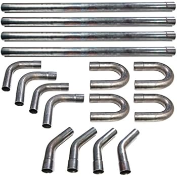 exhaust custom bend straight speedway pipe kit mandrel degree tubing mild krator steel diy