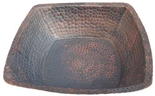 Egypt gift shops 16" Square Copper Basin Matte Arthritis Foot Massage Bath Pedicure Spa Beauty Salon Nails Fungus Skin Care - Thumbnail 2