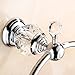 Mancel Crystal-Series Brass Towel Ring, Chrome