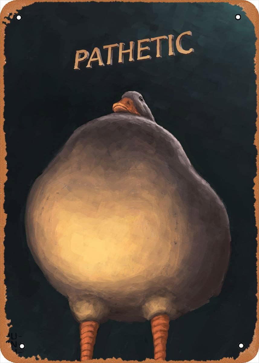 Wall Décor - Ysirseu Classic animation film and television Digital Art Poster Metal Judgmental Duck Wall Decor Tin Sign-8x12inch