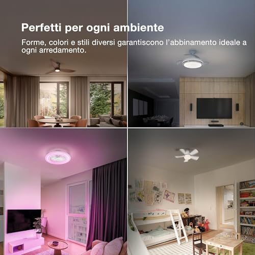 OSRAM Coromuel LED Ceiling Fan 1065mm 60W CCT 3000/4000/6500K 2600LM 115° Beam Angle 50,000 H Lifespan Dimmable Remote Control Included