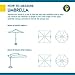 Duck Covers Elegant Waterproof 19 Inch Patio Umbrella Cover with Integrated Installation Pole