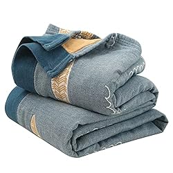 MSGKV Boho Throw Blanket 100% Cotton Blanket Woven