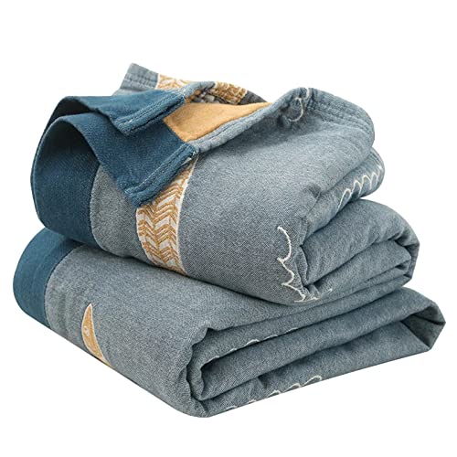 MSGKV Boho Throw Blanket 100% Cotton Blanket Woven