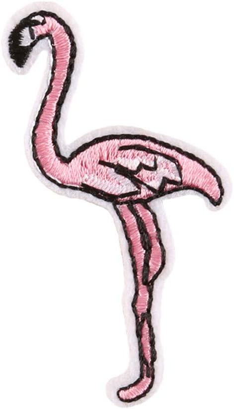 DIY Pink Flamingo Tropical Birds Sew Ironed On Badge Embroidery Applique Patch yingyue