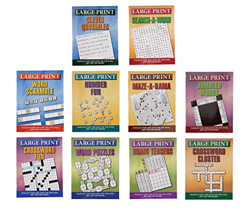 Large Print Puzzle Book, Set of 10