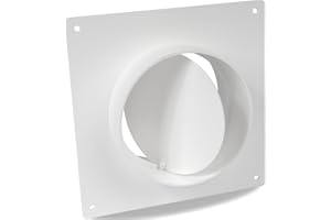 Repa Market 4 Inch Duct Connector Flange with Backdraft Damper – ABS Plastic Round Male Fit Vent Pipe Adapter – Wall Plate HVAC Exhaust & Intake Coupling – for Ventilation and Cooling Systems