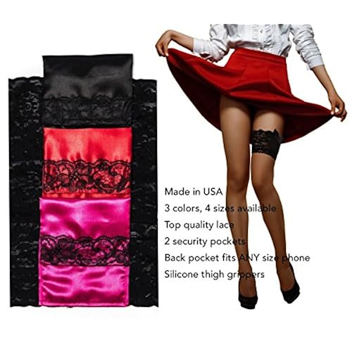 StashBandz Garter Purse, Stays Put Silicone Grip & 2 Secured Pockets Clothing, Shoes & Jewelry, Novelty & More, Clothing, Exotic Apparel, Women