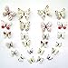 LiveGallery 24 Pcs Removable Cute Double-Deck Beautiful 3D Butterfly Wall Art Decor Decal Home Decorations Stickers Nursery Room Decals Bedroom Living Room Windows Decorations DIY Art (White)