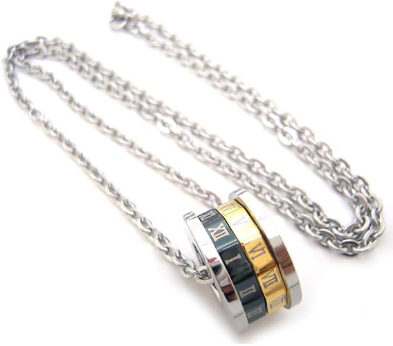 Amazon ステンレス ネックレス ペンダント アトラス ローマ数字 リング メンズ レディース 男性 女性 カップル プレゼント アクセサリーアレルギー対応 4 73 ネックレス 通販