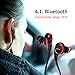 Bluetooth Headphones 4.1 Wireless Calerix, with Sweat Proof, Noise Cancelling Technology – Lightweight Sport In-Ear Earbuds with Built-In Microphone – Connect to iPhone iOS, Android (Black/red)