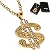 Gold Chain for Men with Dollar Sign Pendant Necklace