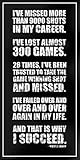 Michael Jordan Success Inspirational Motivational Sports Basketball Icon Quote Poster Print, Unframed 12 by 24