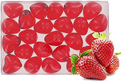 Caja de 24 perlas de aceite de baño fantasías - Corazón perfume fresa: Amazon.es: Belleza