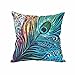 GBSELL Peacock Print Pillow Case Throw Cushion Cover Sofa Home Car Party Decor