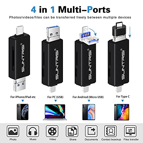suntrsi TF/SD Card Reader compatible with iPhone/OTG