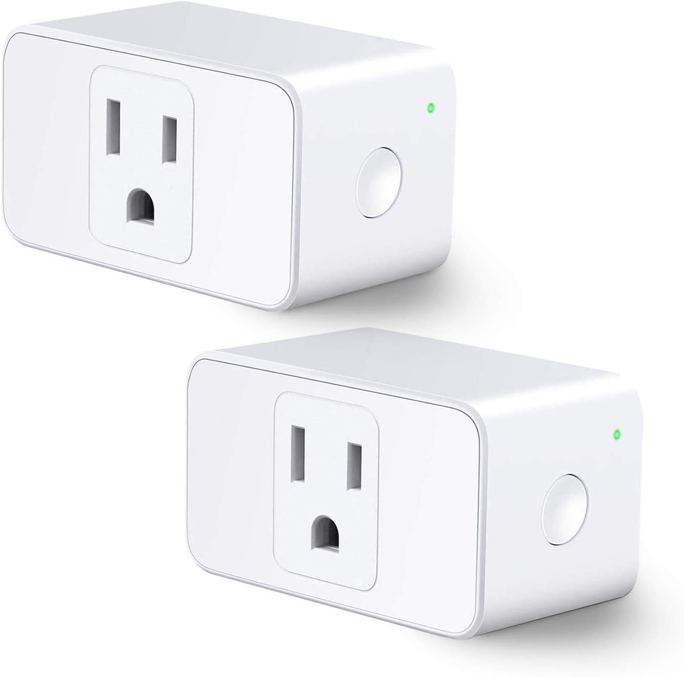 Smart Plug WiFi Outlet Mini - Smart Outlet Works with Alexa and Google home, Voice Control, Remote Control, Timing Function, 15 Amp, No Hub Required, 2 Pack
