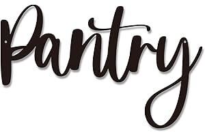 MONLYEY Pantry Word Sign Metal Wall Decor - 12"X7.4" Pantry Decor for Home Kitchen Restaurant Coffee Shop Store Farmhouse Wall Decor