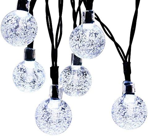BEST Lighting Solar String Lights,8 Modes 20ft 30 LED Waterproof Outdoor Globe Fairy Lighting for Indoor/Outdoor, Christmas, Home, Patio, Garden, Wedding, Party, and Holiday Decorations (White)