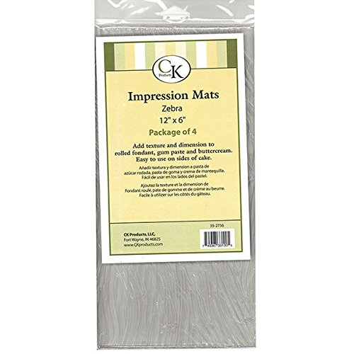 Fondant Impression Mat -Zebra - Package of 4