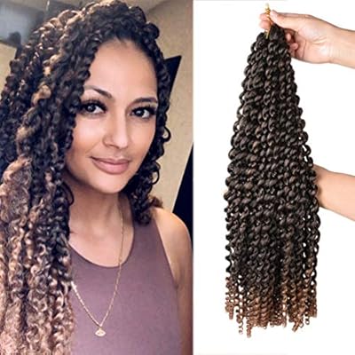 Ombre Blonde Passion Twist Crochet Hair 18inch Water Wave Crochet