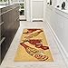 Machine Washable Wine Design Non-Slip Rubberback 2x5 Kitchen Runner Rug for Kitchen, Hallway, Bar, 20