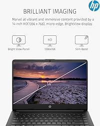 HP New 14" HD Ultral Light Thin Laptop, Quad-Core