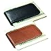 Vine Branch Leather Magnetic Money Clip Black and Tan Set of 2