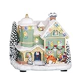 Fiber Optic Victorian Christmas Village House