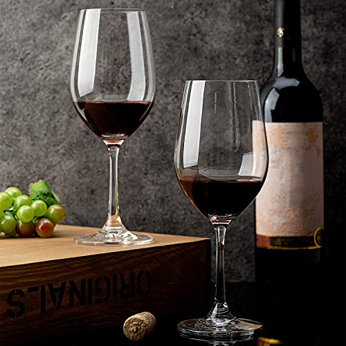 16 Ounce Set of 8,Hand Blown Crystal Wine Glasses Red/White Wine Glass Made from 100% Lead Free Premium Crystal Glass, Perfect for Any Occasion