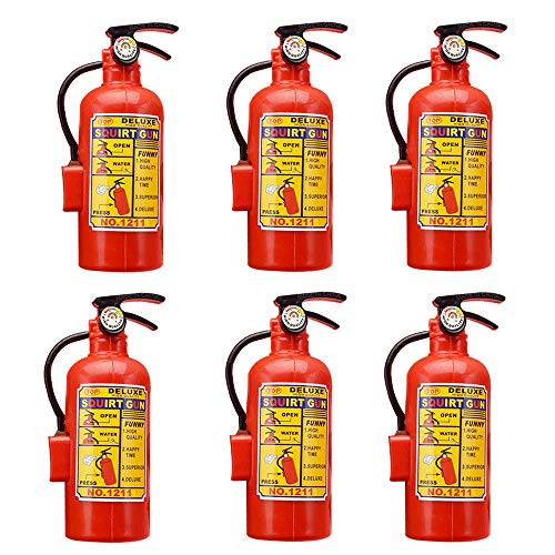 X Hot Popcorn 6 Pcs Mini Fire Extinguisher Shape Water Gun Squirter, Fun Outdoor Summer Toys for Boys and Girls - Thumbnail 6